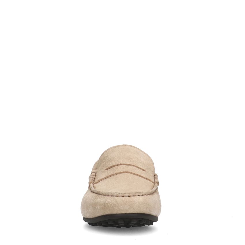 Beige suède loafers