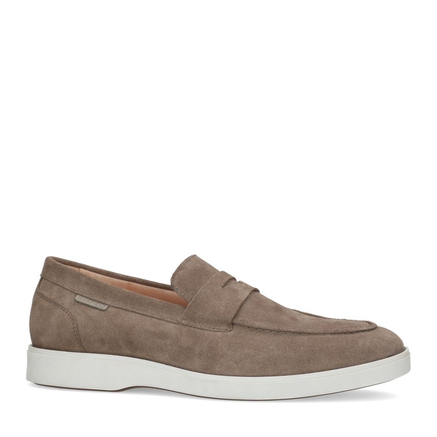 Taupe suède loafers