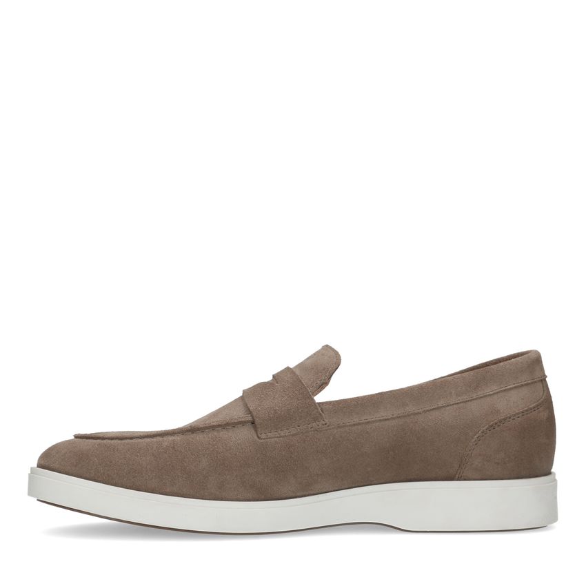 Taupe suède loafers