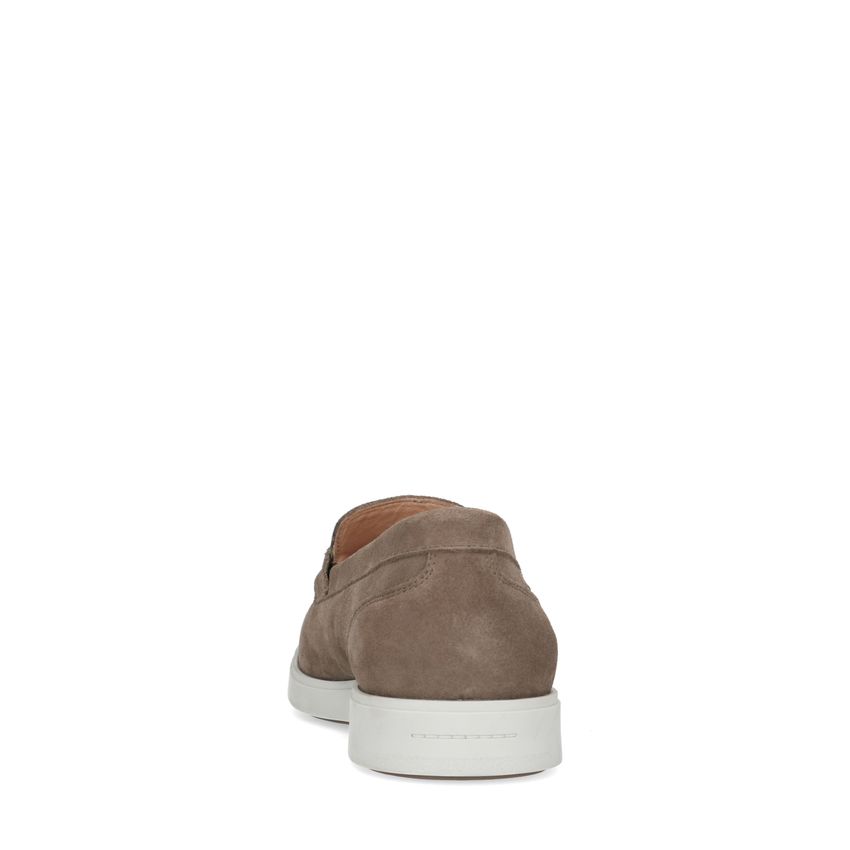 Taupe suède loafers