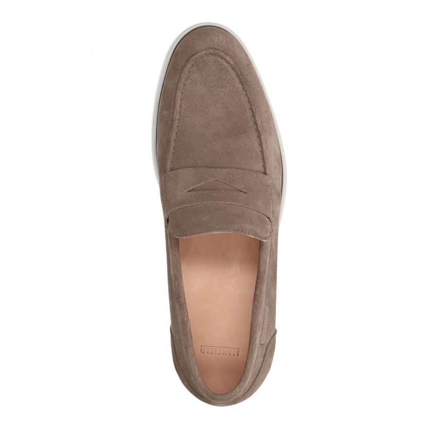 Taupe suède loafers