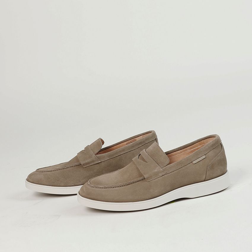 Taupe suède loafers