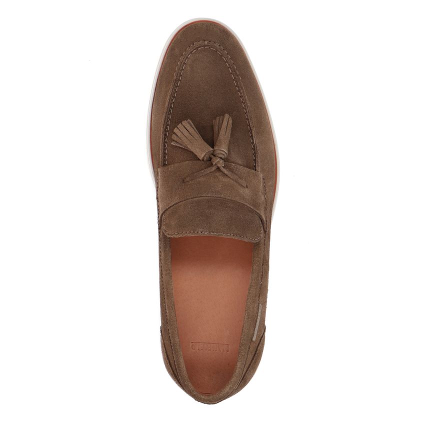 Taupe suède loafers
