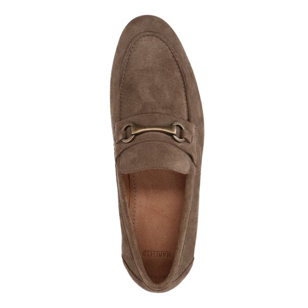 Taupe suède loafers