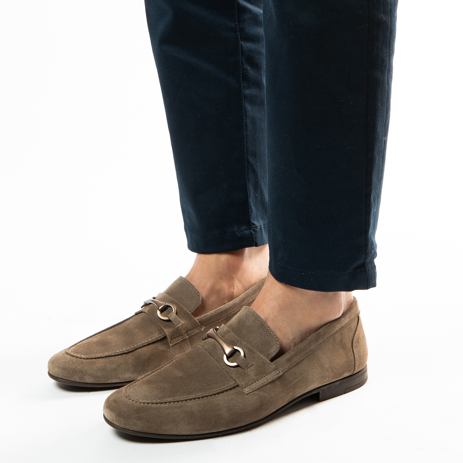 Taupe su de loafers Instappers Manfield Manfield