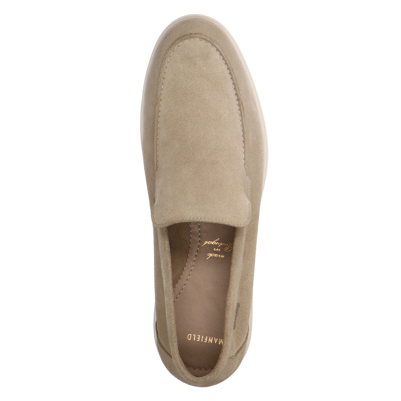 Beige suède loafers