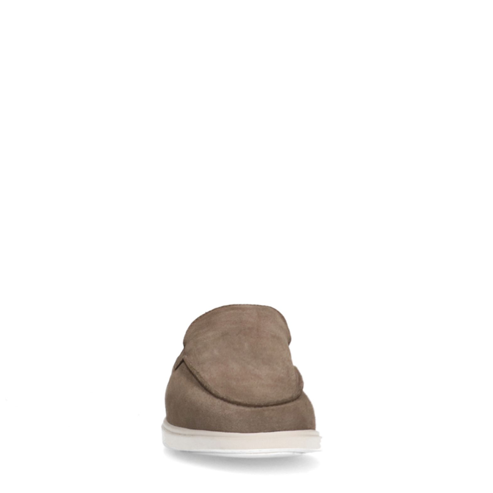 Taupe suède loafers