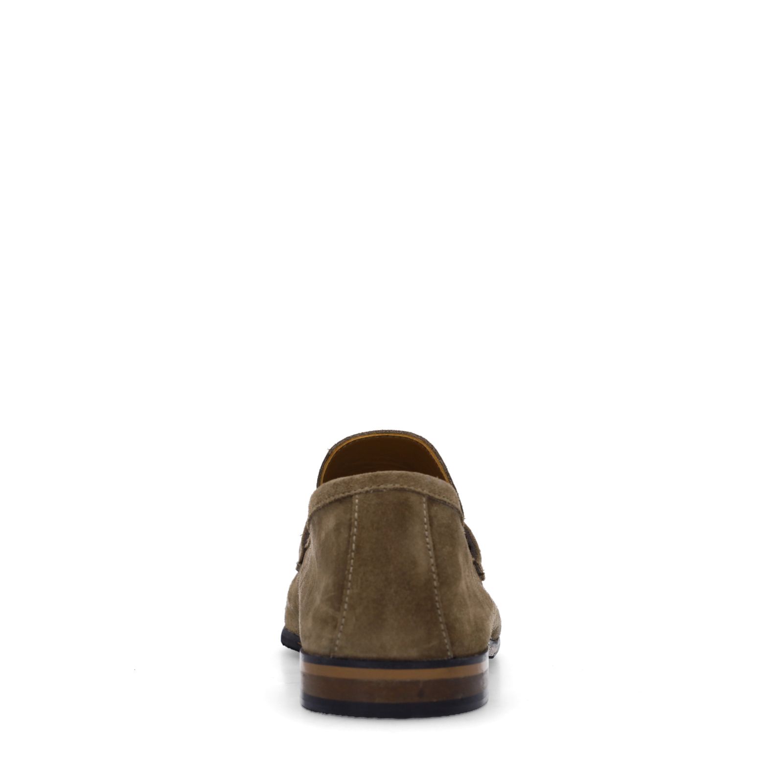 Taupefarbene Veloursleder-Loafer