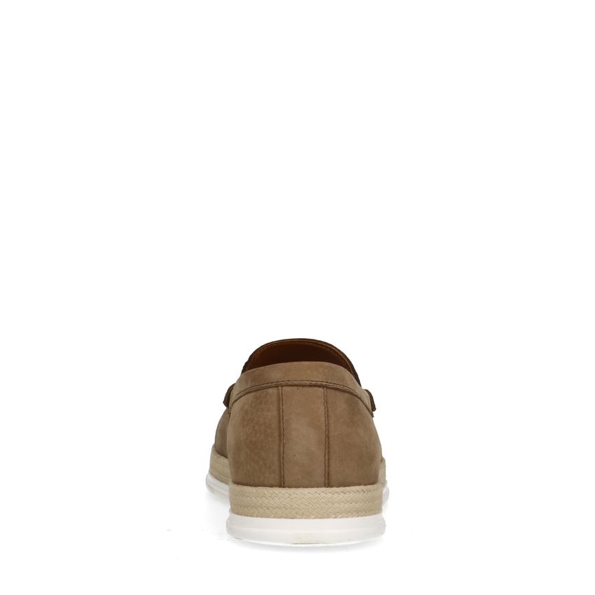 Taupe nubuck loafers