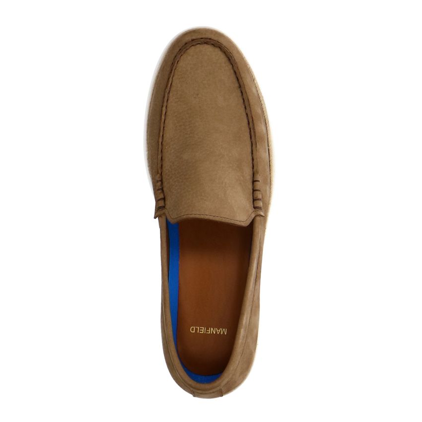 Taupe nubuck loafers