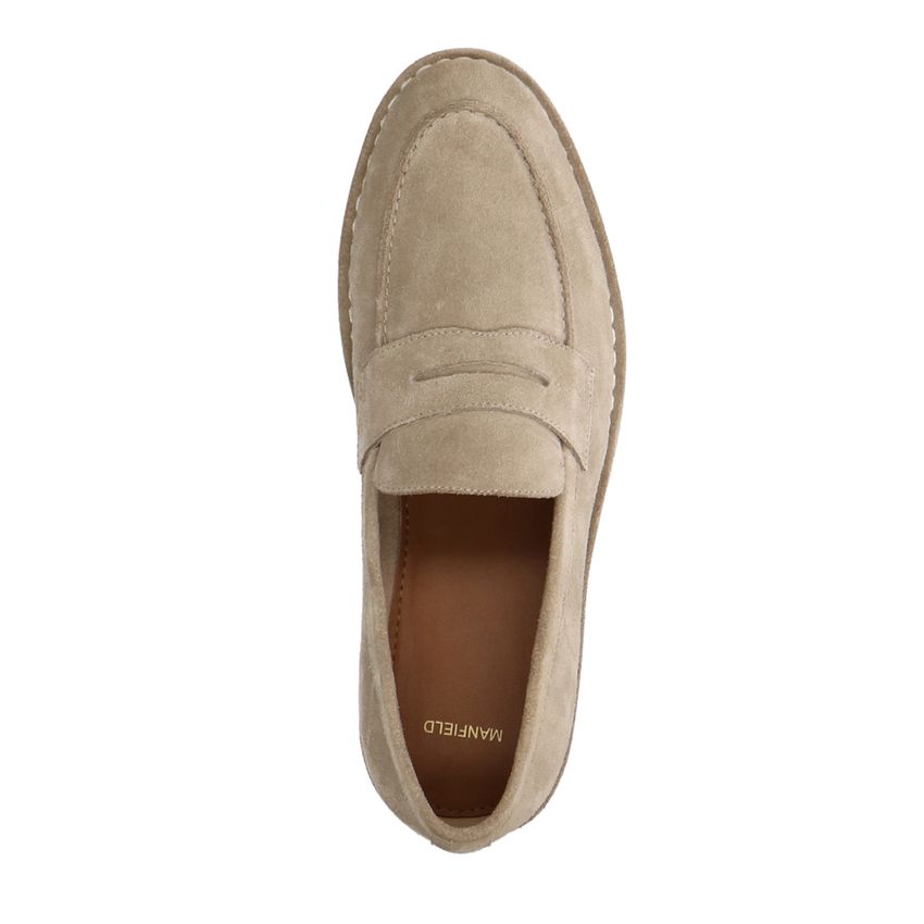 Beige suède loafers