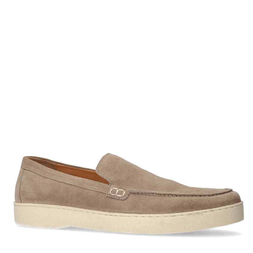 Beige suède loafers