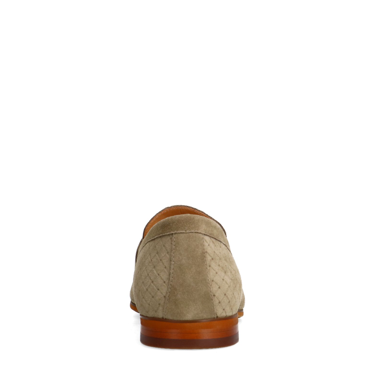 Taupefarbene Veloursleder-Loafer