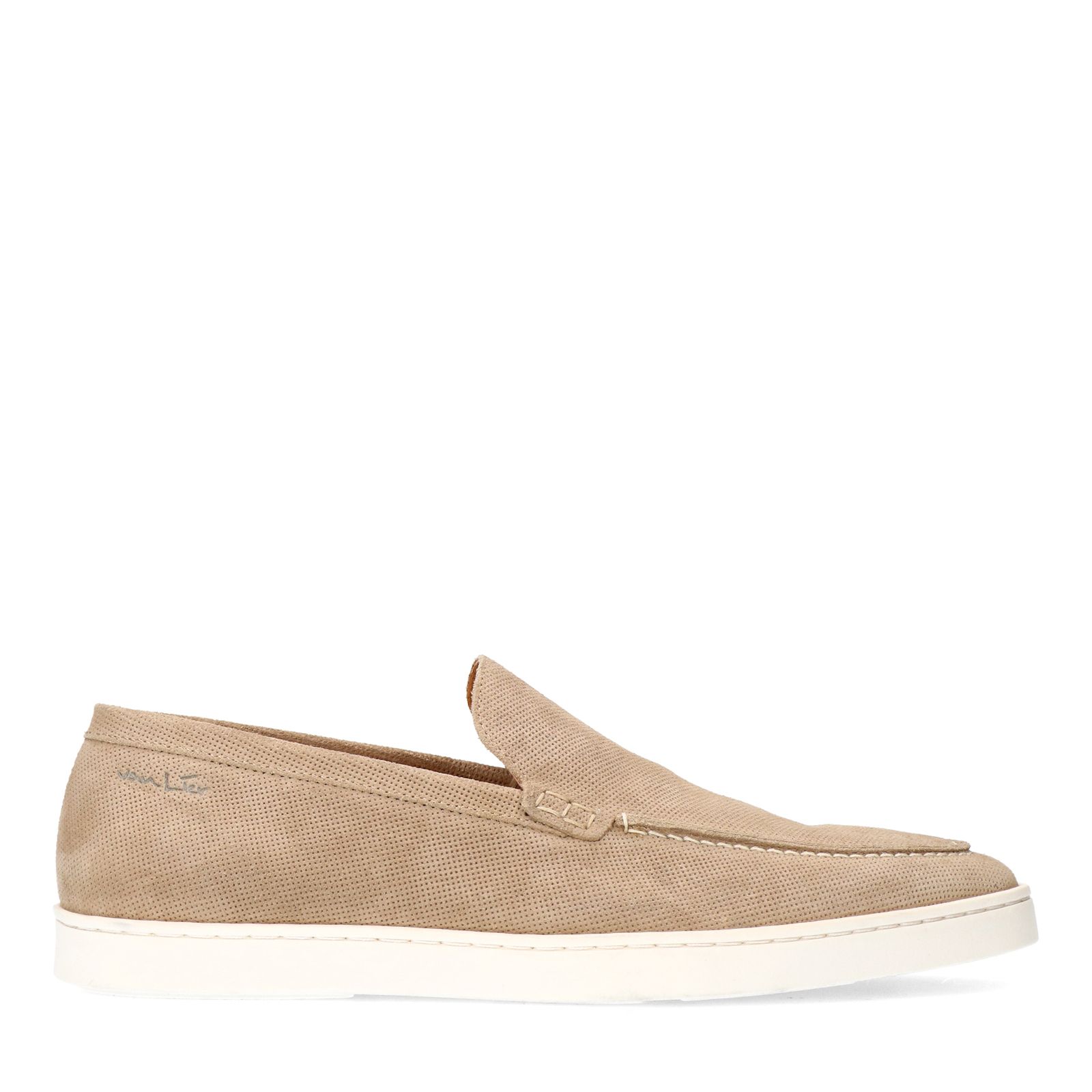 Beige Lugano suède loafers