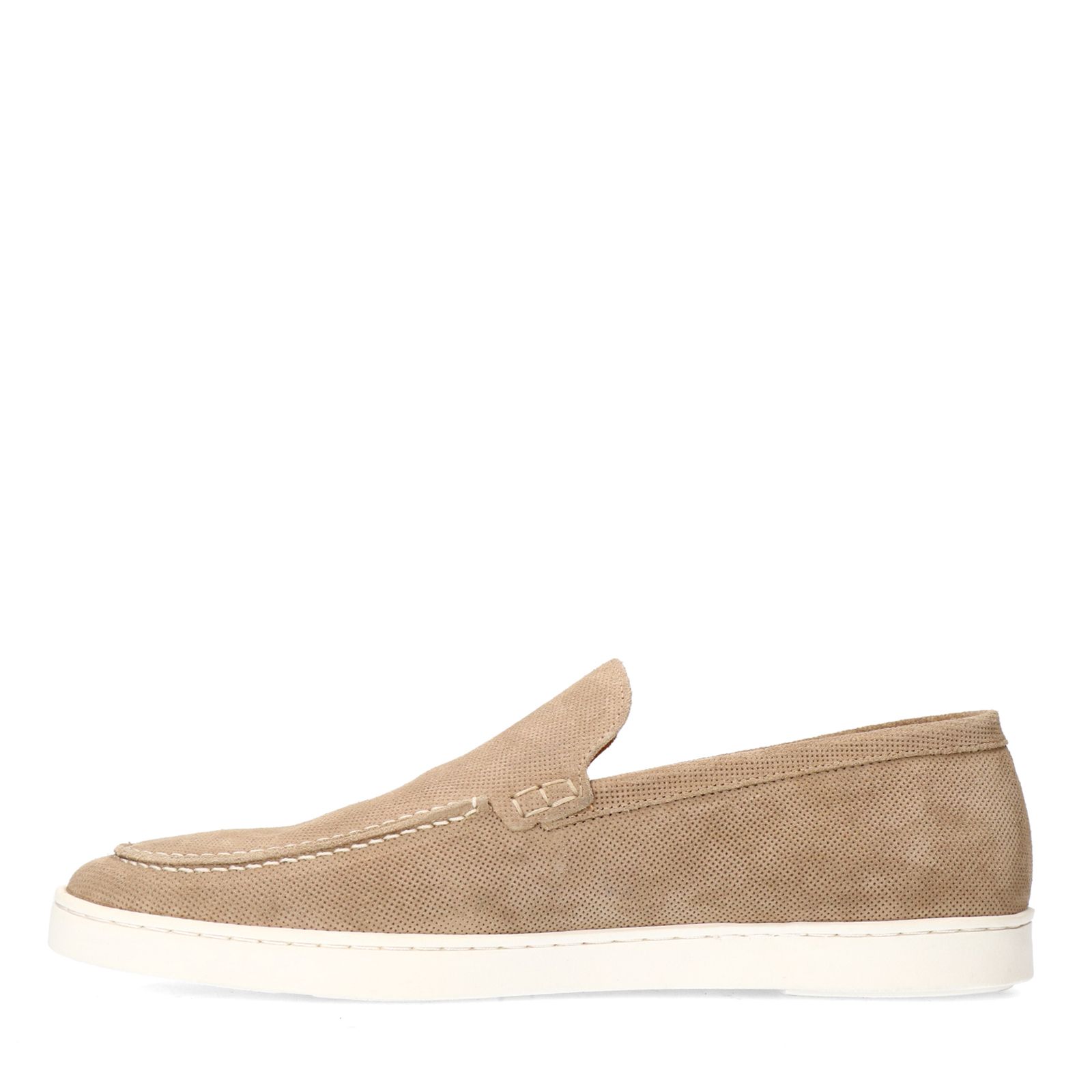 Beige Lugano suède loafers