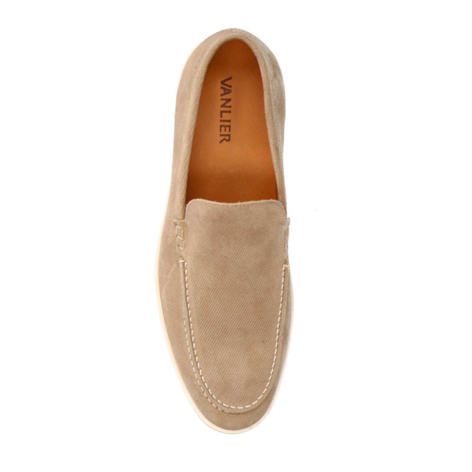 Beige Lugano suède loafers