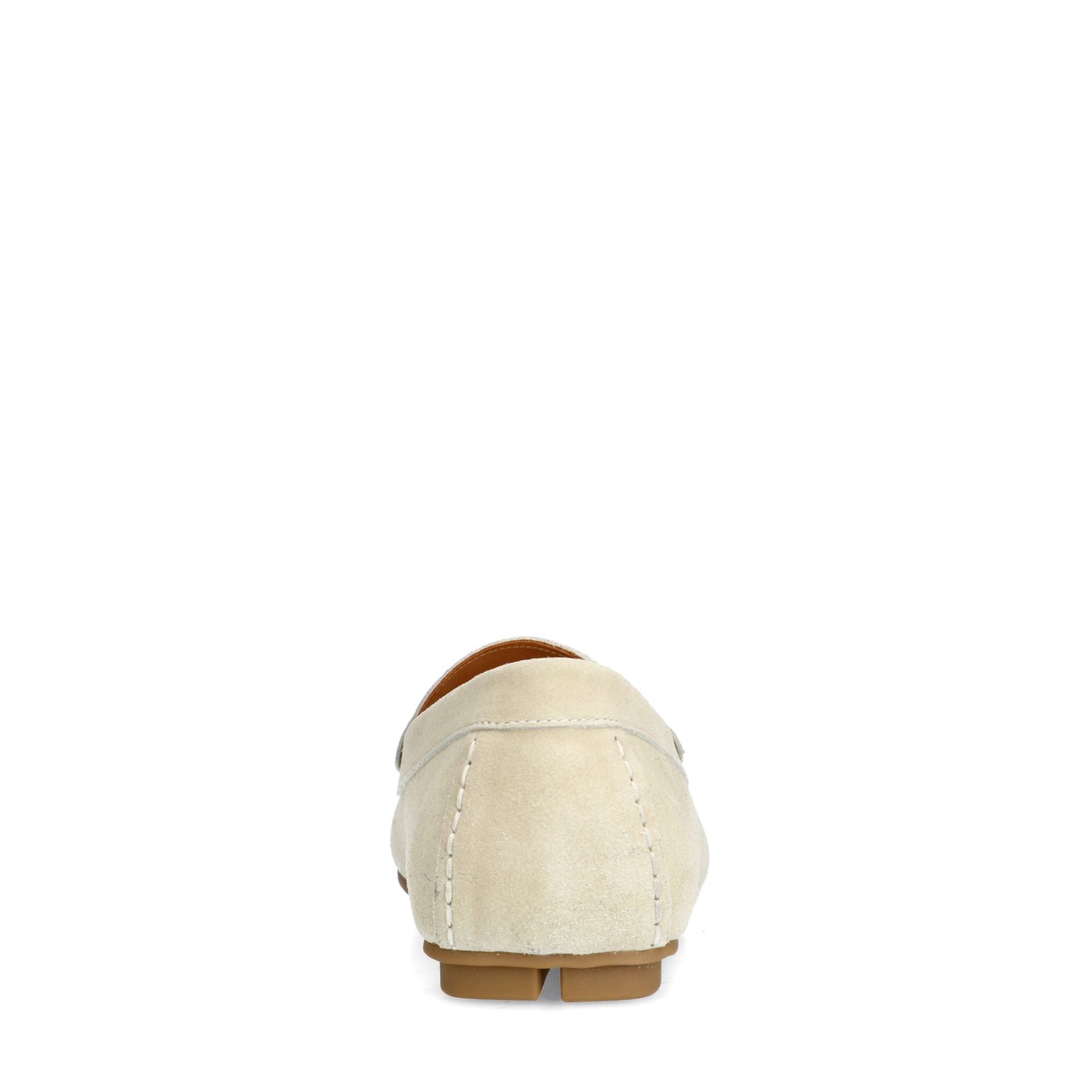 Beigefarbene Veloursleder-Loafer