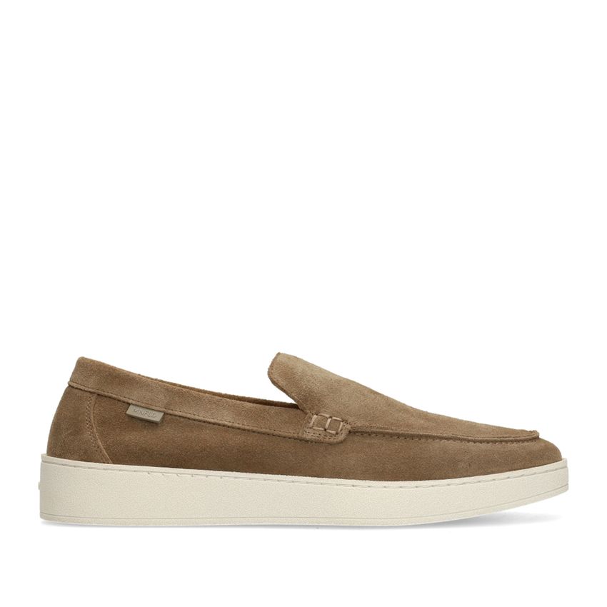 Taupe suède loafers