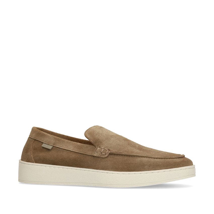 Taupe suède loafers