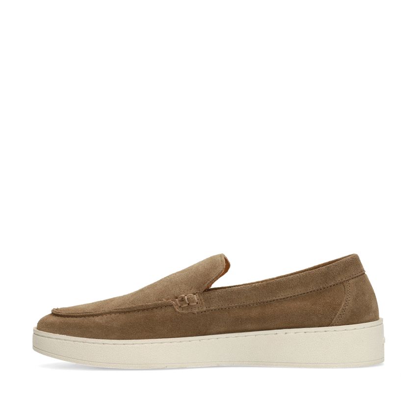 Taupe suède loafers