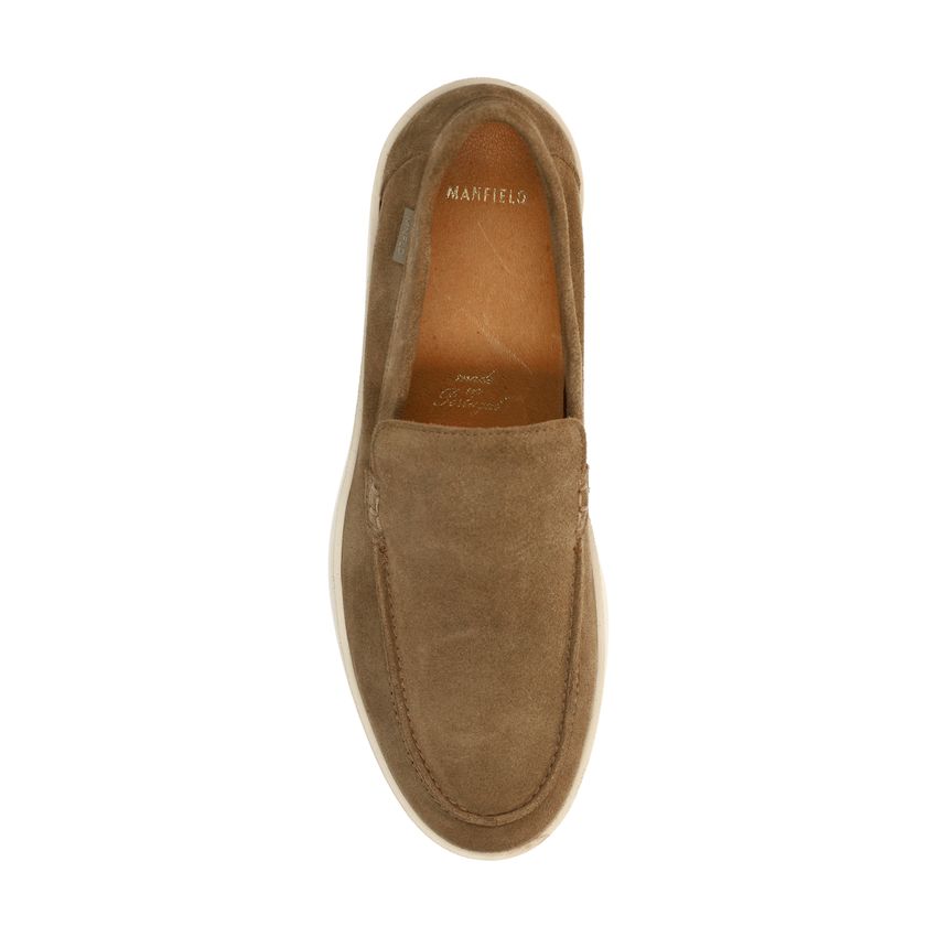 Taupe suède loafers
