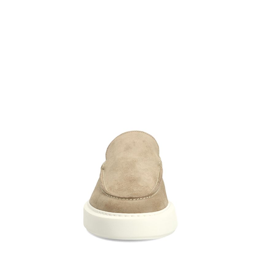 Beige suède loafers