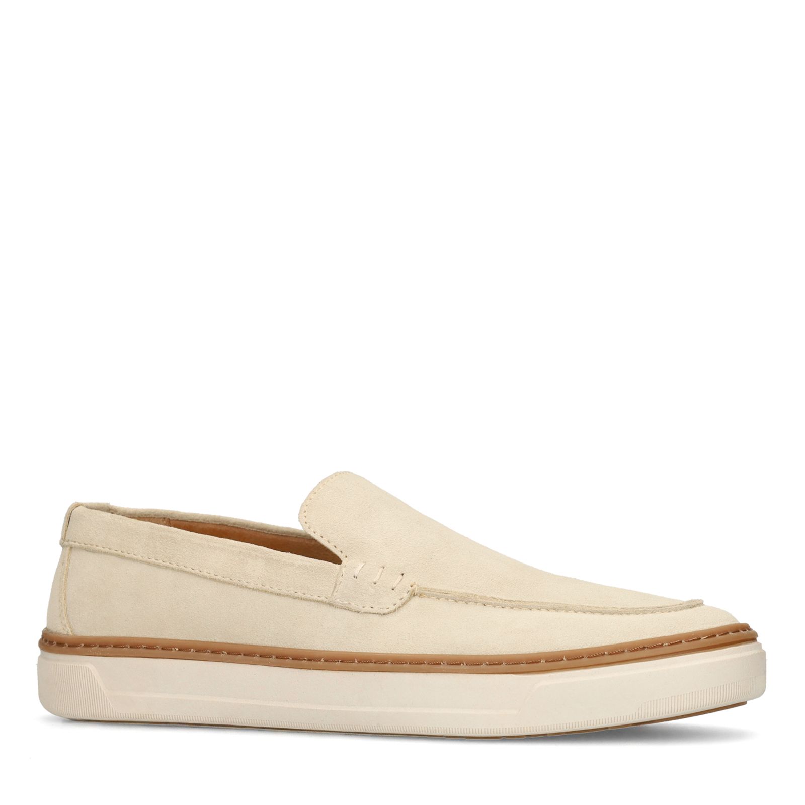 Beige suède loafers