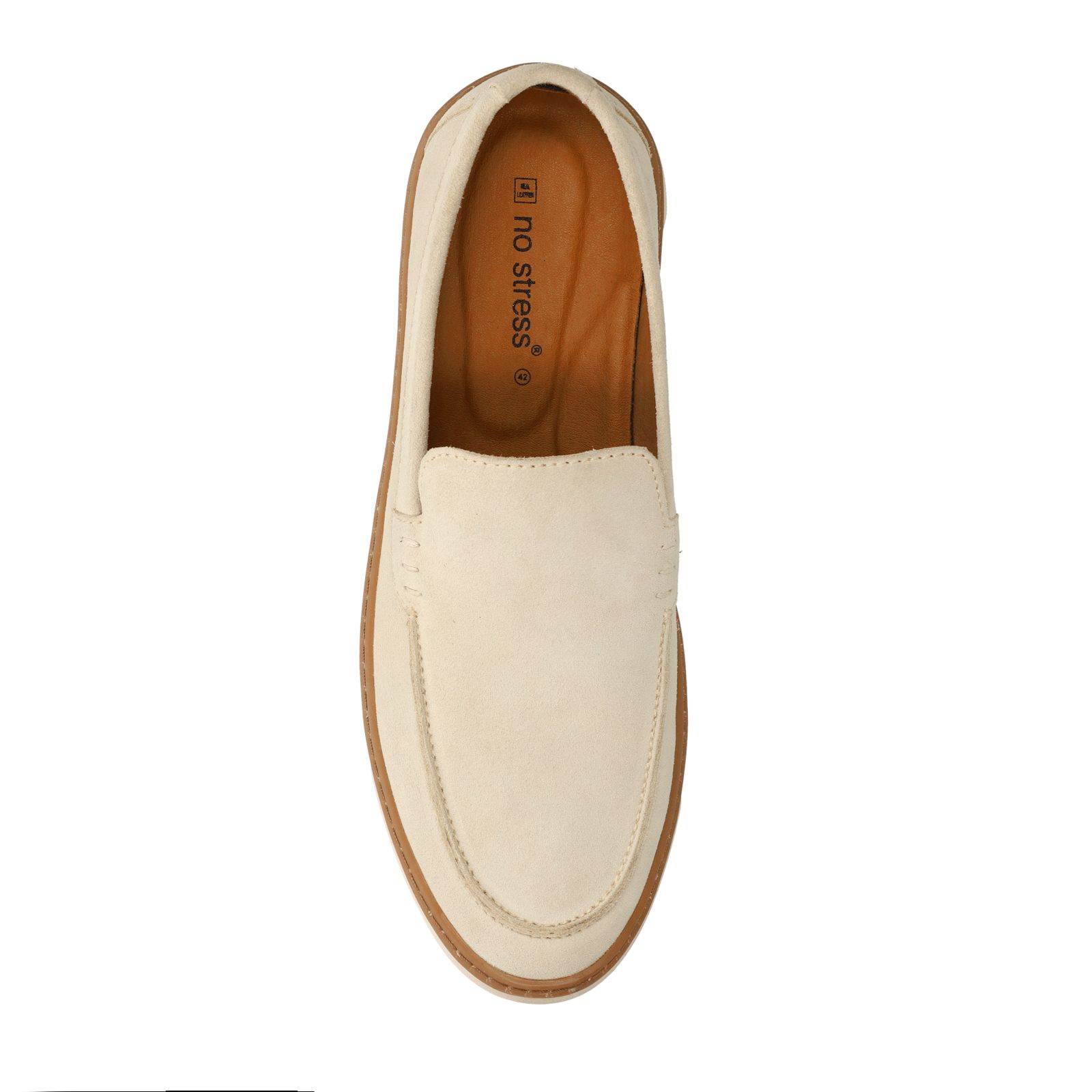 Beige suède loafers