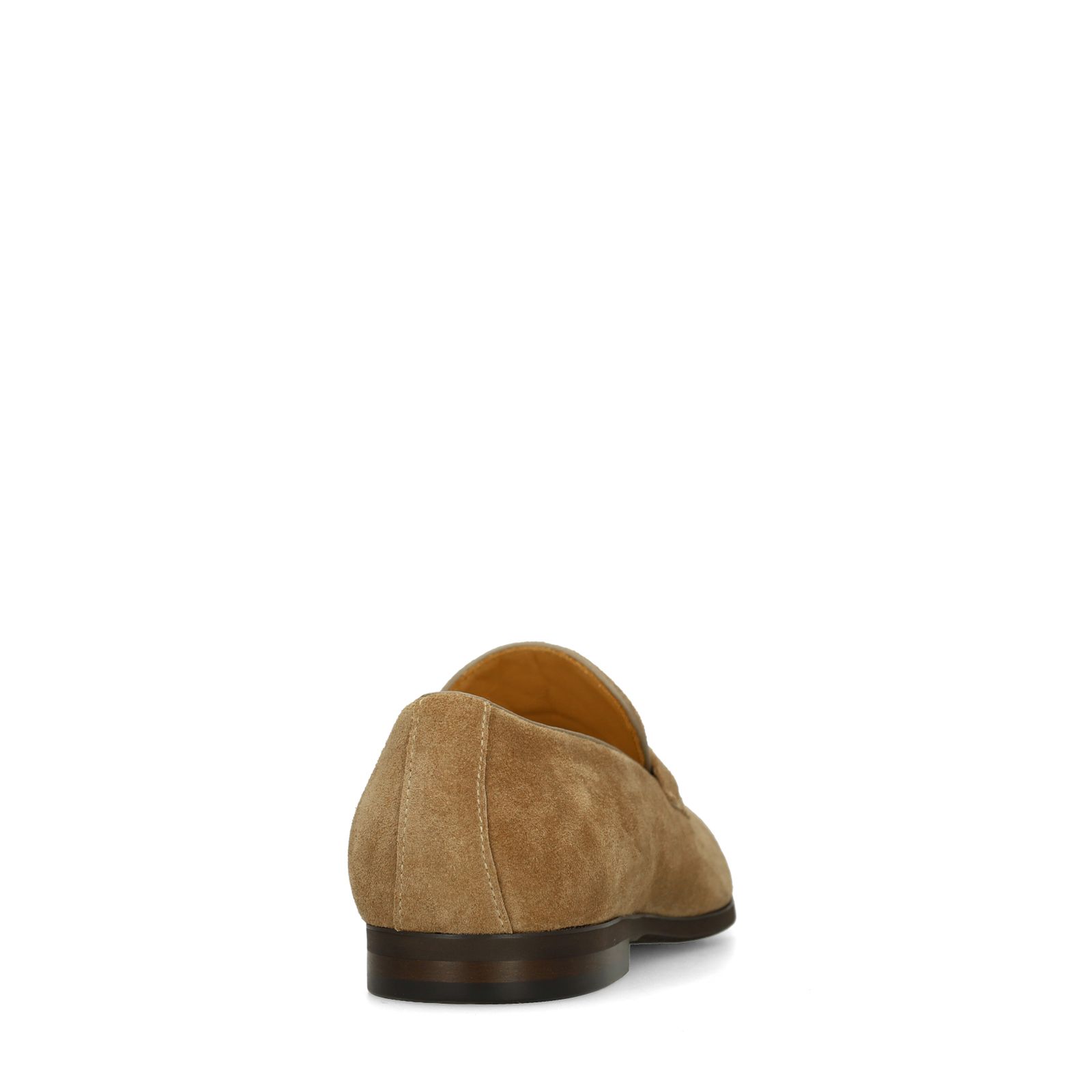 Taupefarbene Veloursleder-Loafer