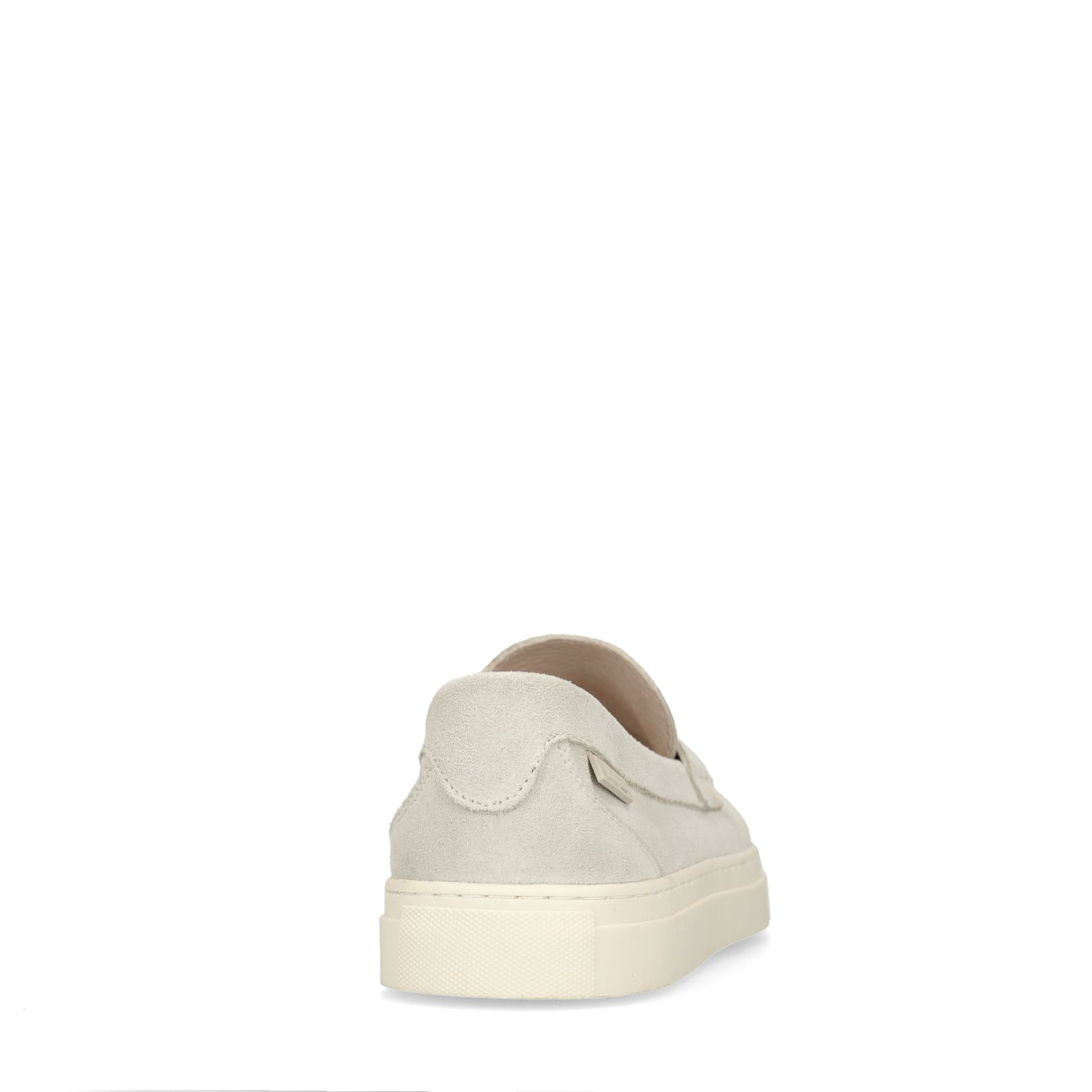 Beigefarbene Veloursleder-Loafer