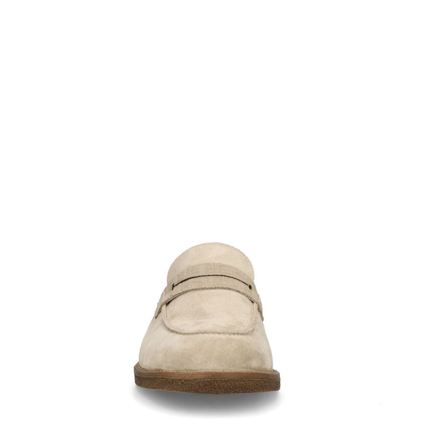 Beige suède loafers