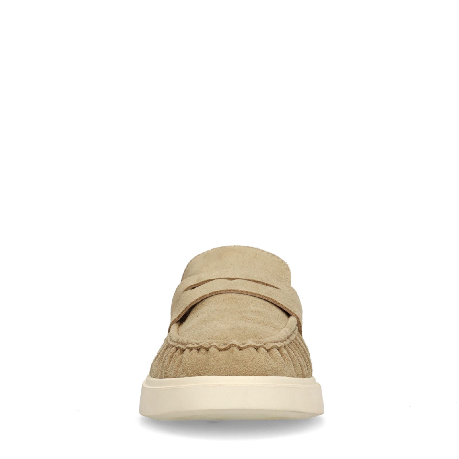 Beige suède loafers