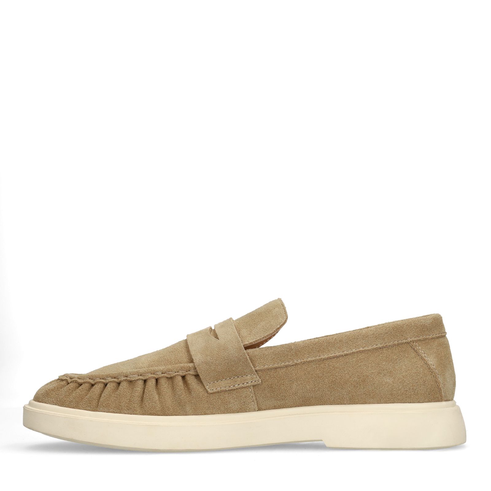 Beige suède loafers