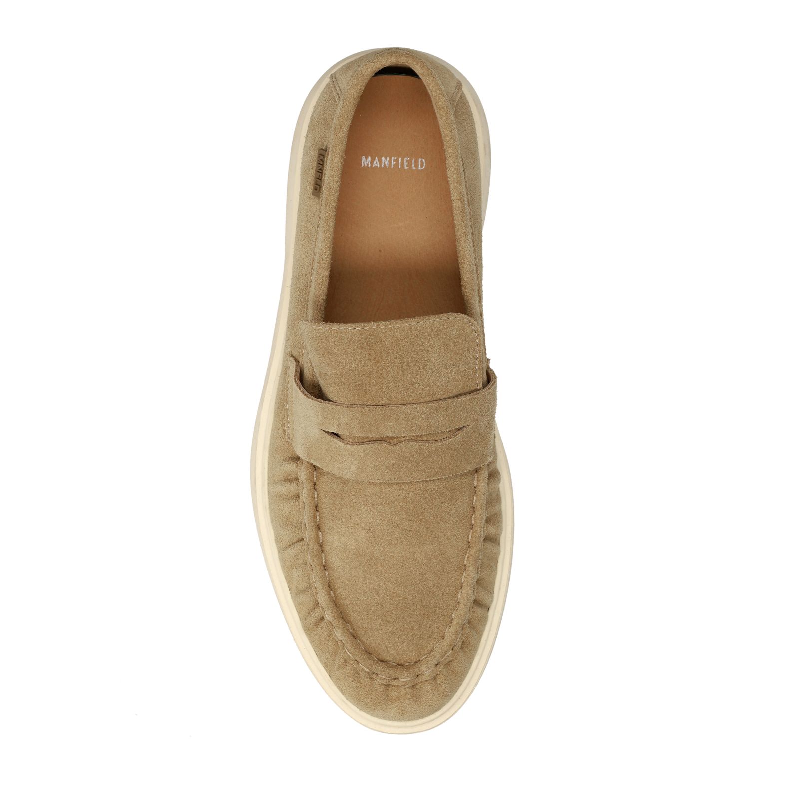 Beige suède loafers