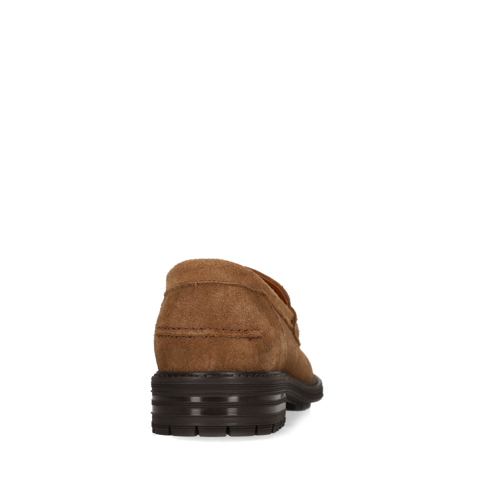 Taupefarbene Veloursleder-Loafer