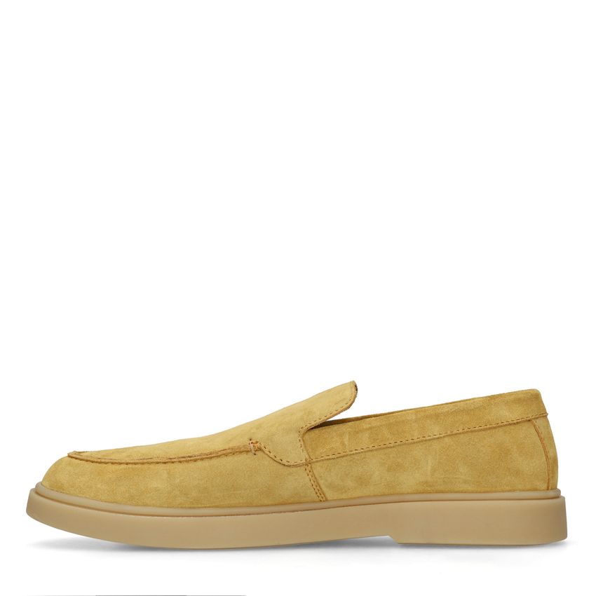 Gelbe Veloursleder-Loafer