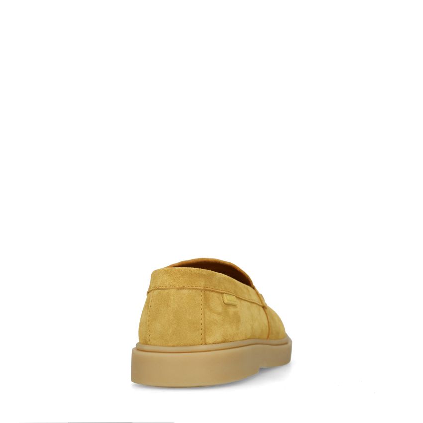 Gelbe Veloursleder-Loafer