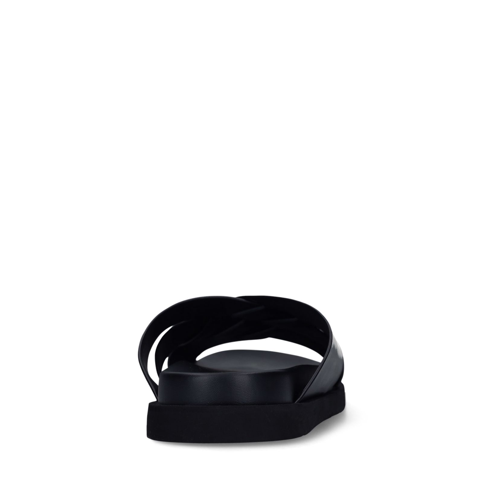 Schwarze Ledersandalen