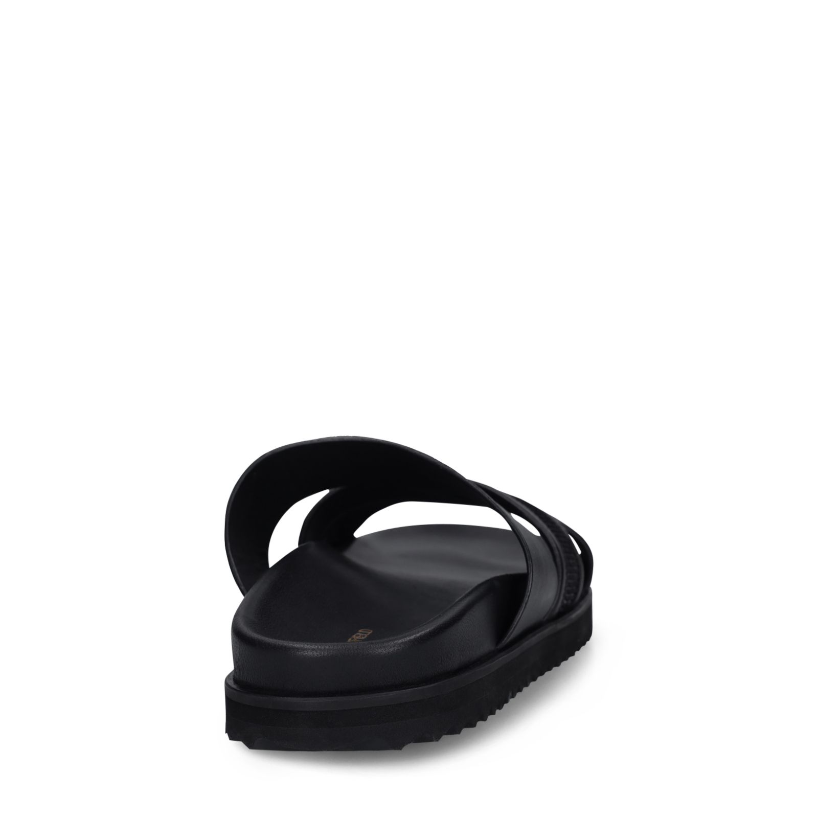 Schwarze Ledersandalen