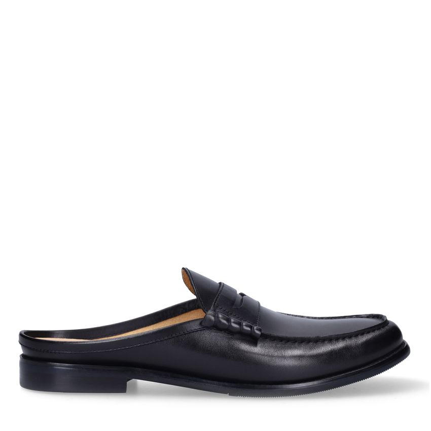 Zwarte leren loafers