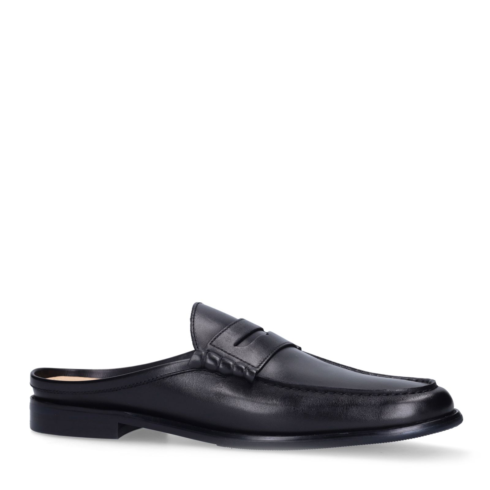 Schwarze Leder-Loafer