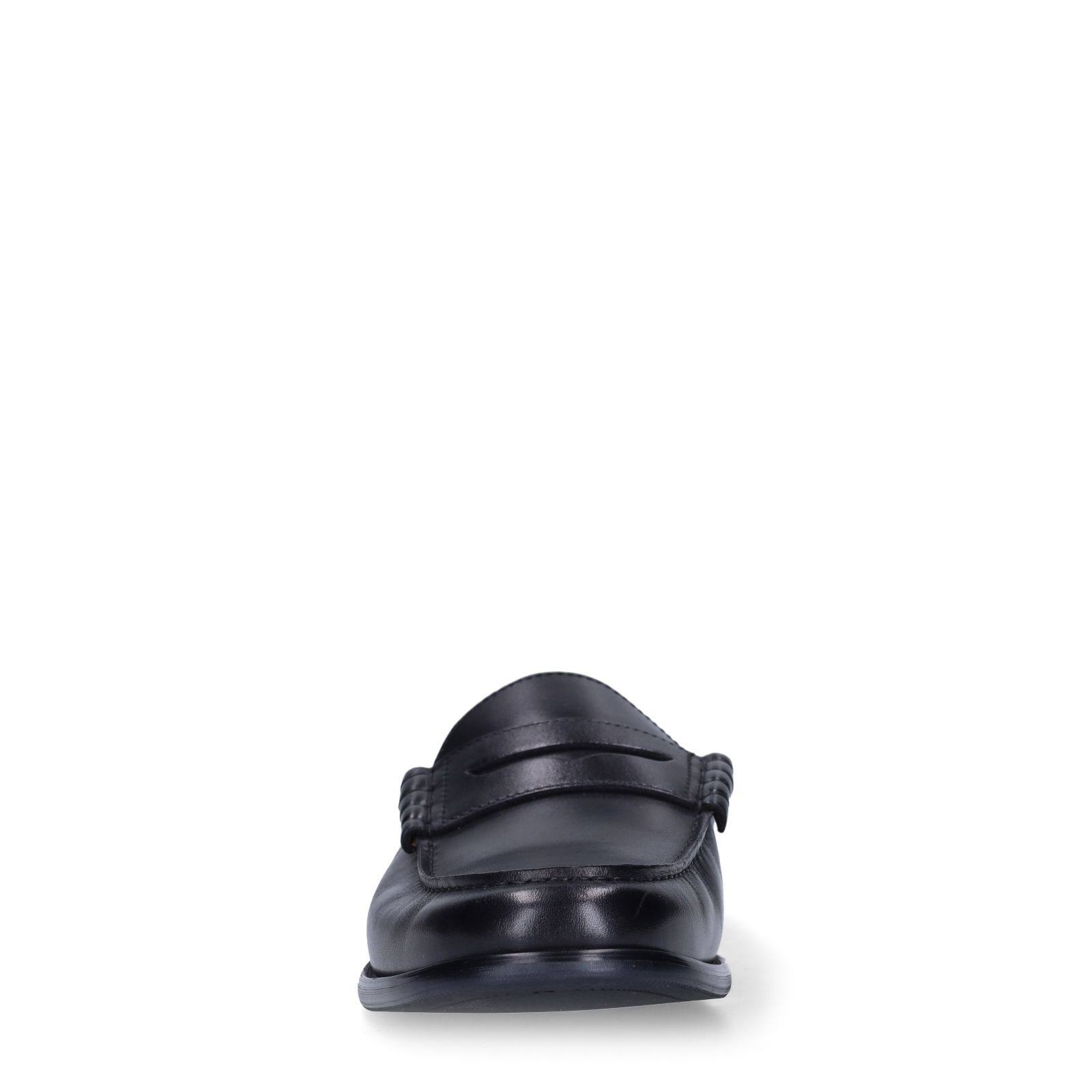 Schwarze Leder-Loafer