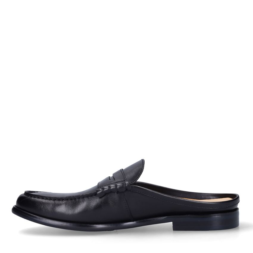 Zwarte leren loafers