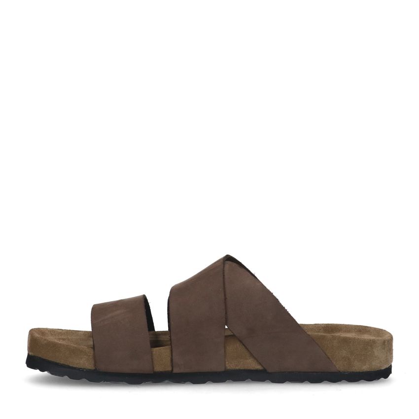 Bruine nubuck slippers