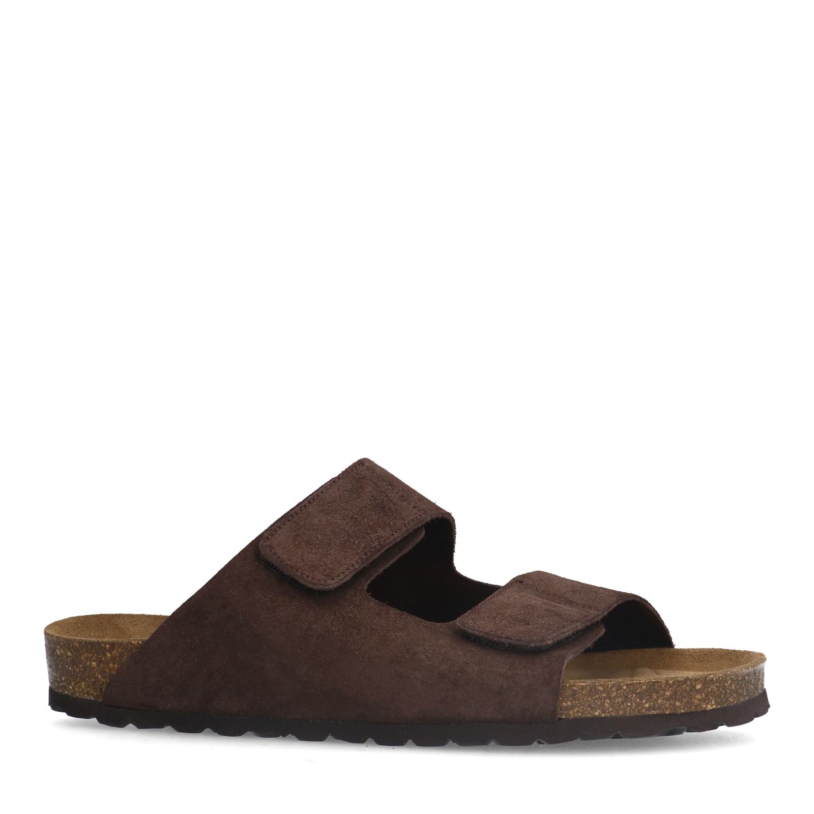 Braune Veloursleder-Sandalen