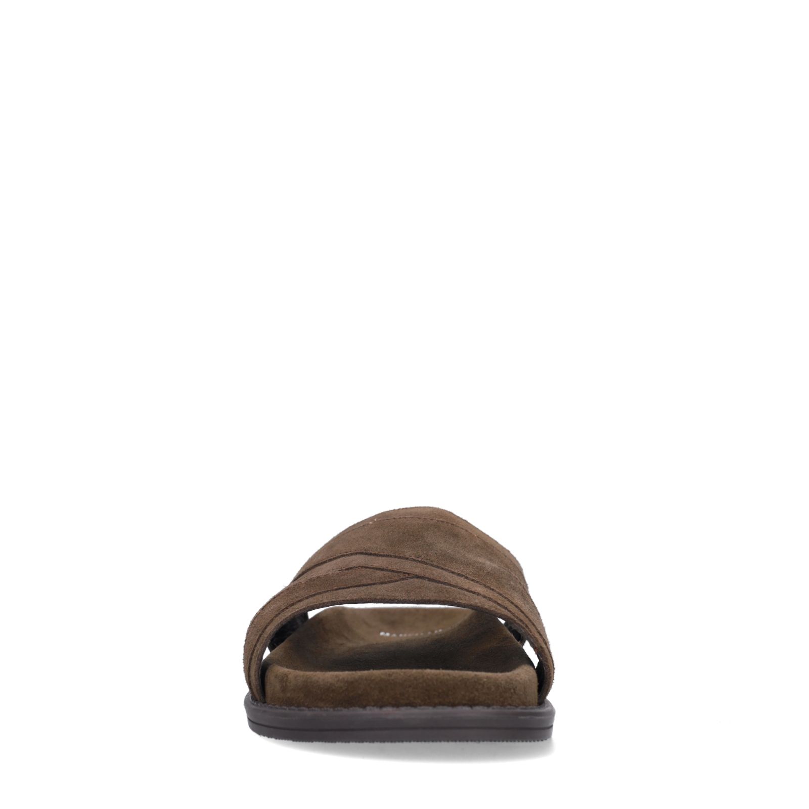 Dunkelbraune Veloursleder-Sandalen