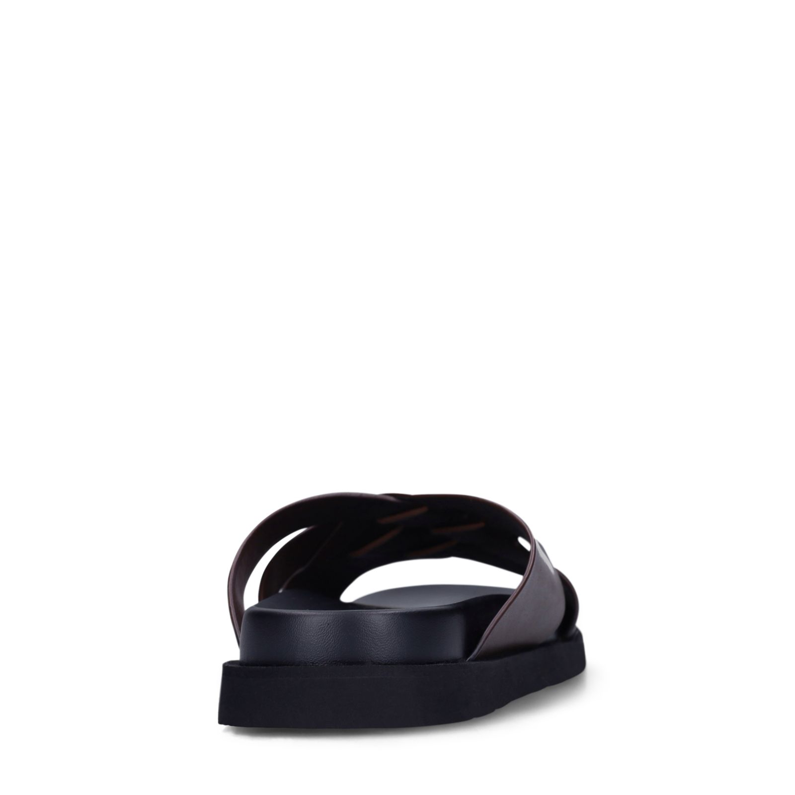 Bruine leren slippers