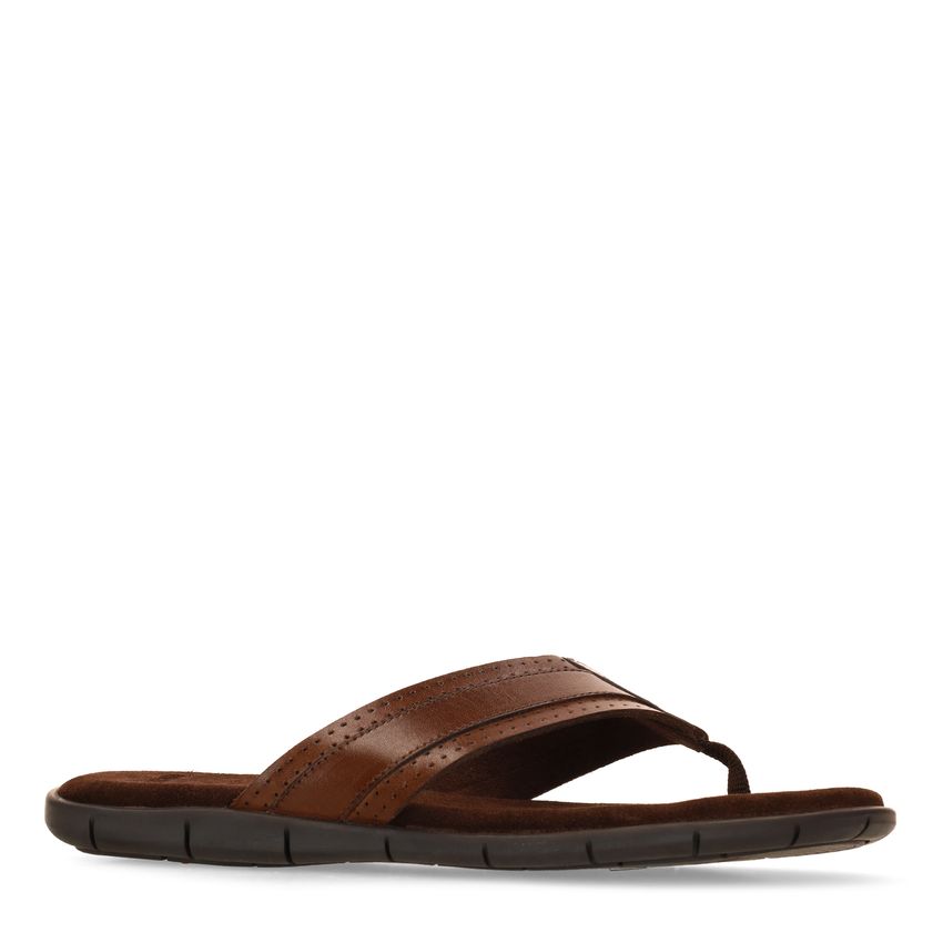 Braune Ledersandalen