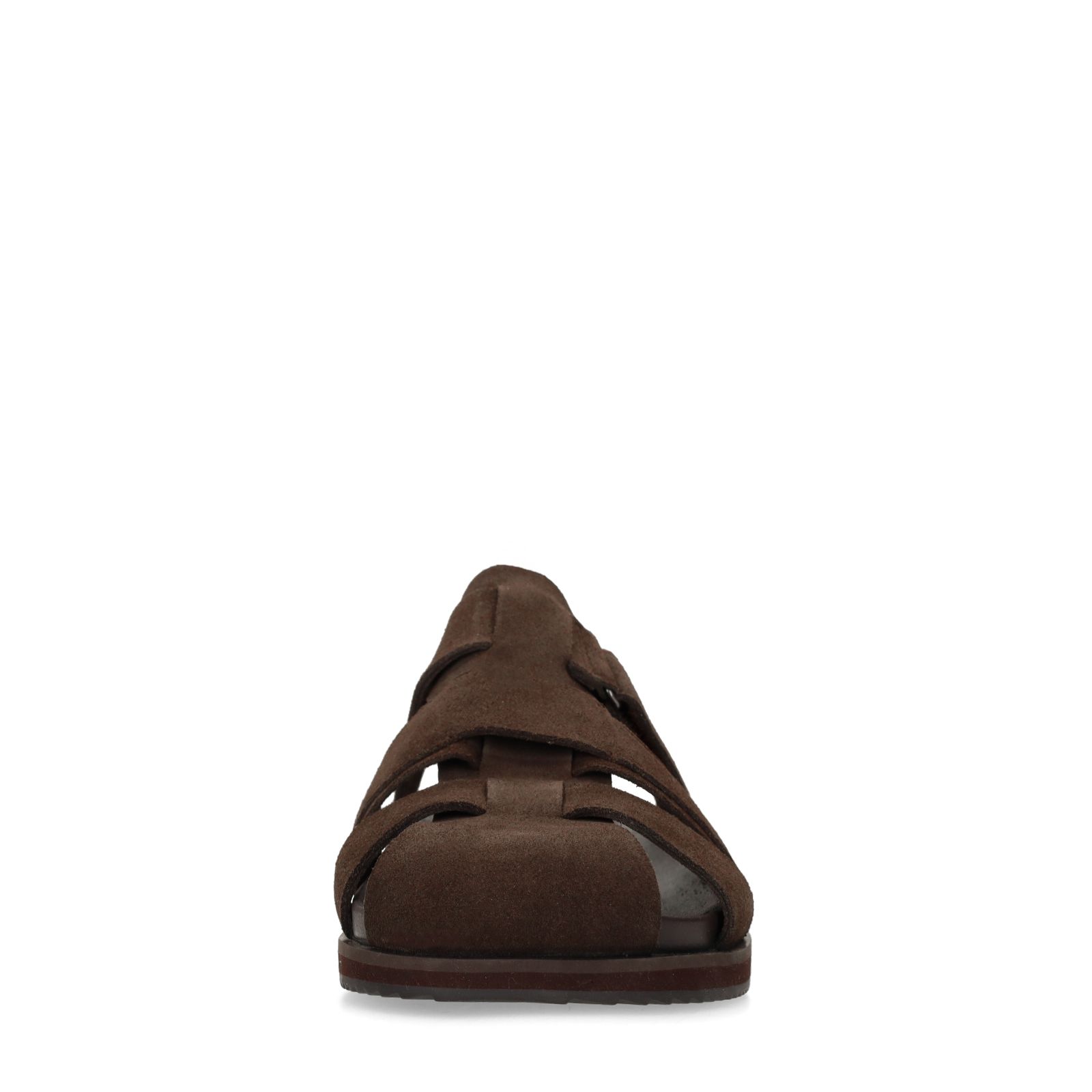 Donkerbruine suède slippers