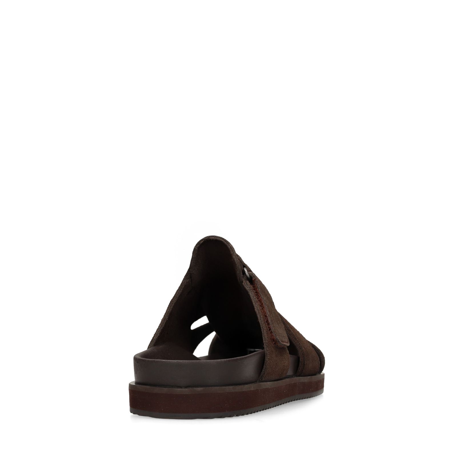 Donkerbruine suède slippers